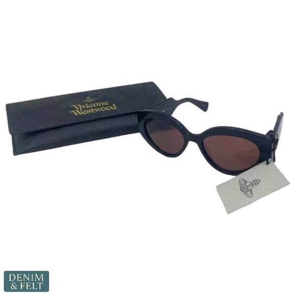 Vivienne Westwood Jackie Sunglasses Black/Brown UV Protection NEW/NWT!! main image 7